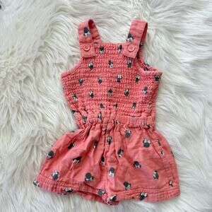 Disney Junior | Toddler Girls Romper Pink Minnie Mouse Jumper Overall Character